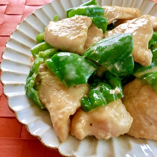 鶏むね肉とピーマンのマヨ照り焼き